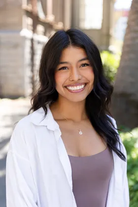 Giannella Guerrero smiling outdoors